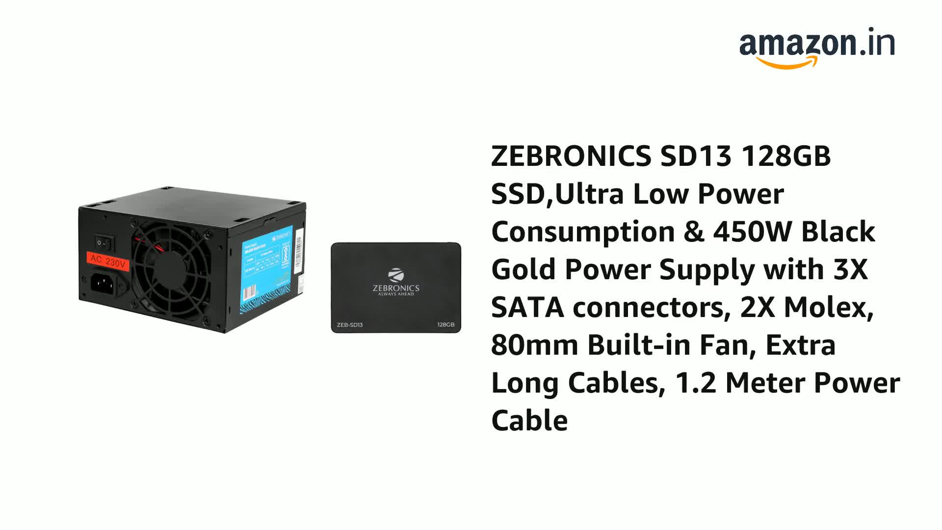 Amazon.in: Buy ZEBRONICS SD13 128GB SSD,Ultra Low Power